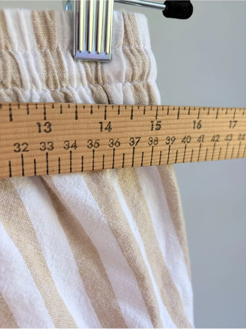 J. Crew Beige White Striped Linen-Blend Drawstring Joggers